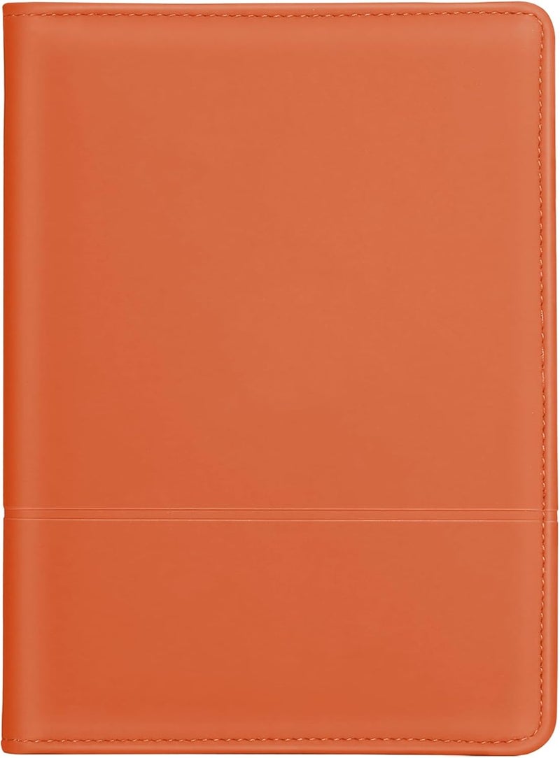 Gorbado Padfolio/Portfolio Binder, Mini Padfolio Portfolio Binder 5 x 8 Legal Writing Pad, A5 Document Organizer Folder for Men Women, Orange - Image 2